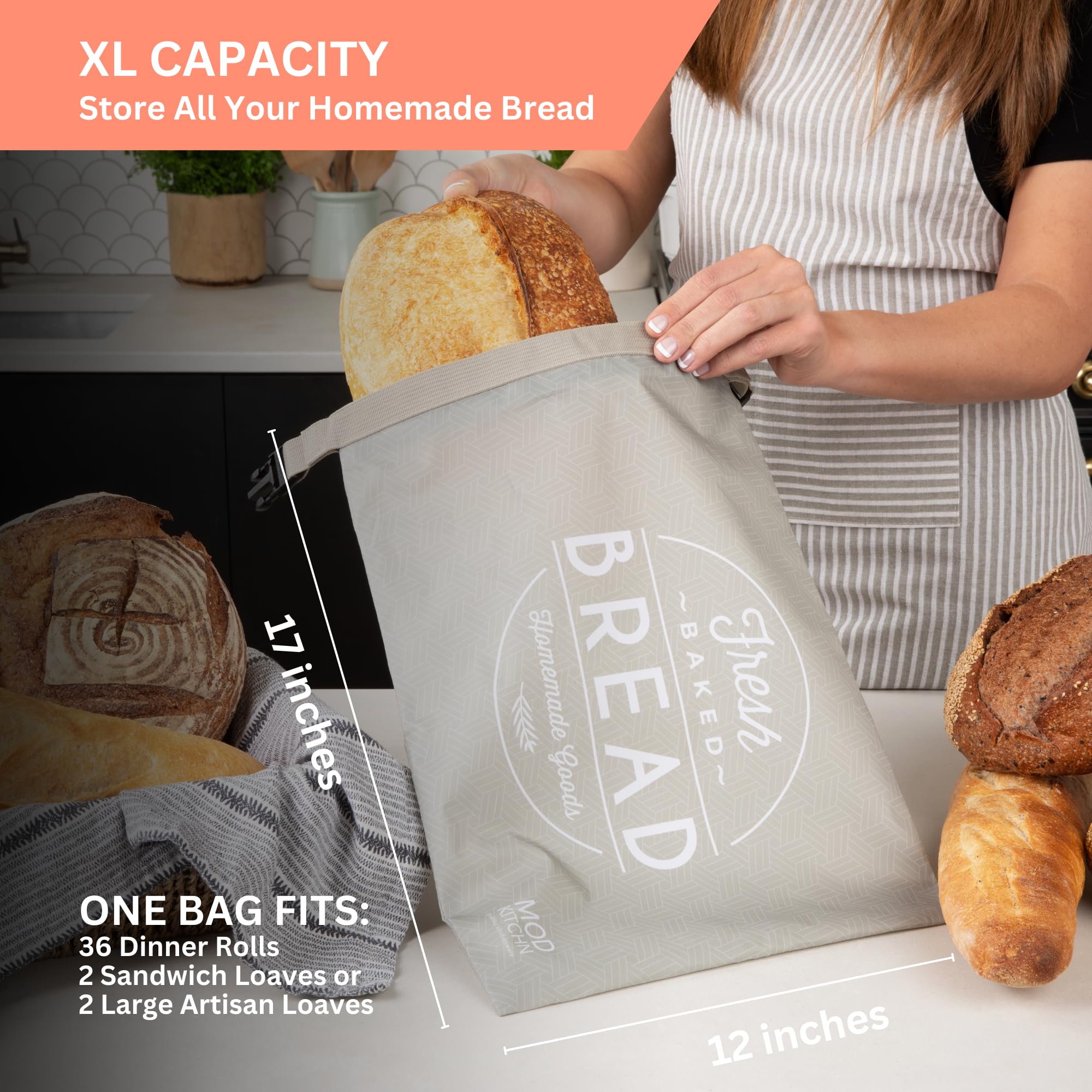 ModKitchn: limpieza fácil, bolsas lavables a máquina para higiene rápida.
