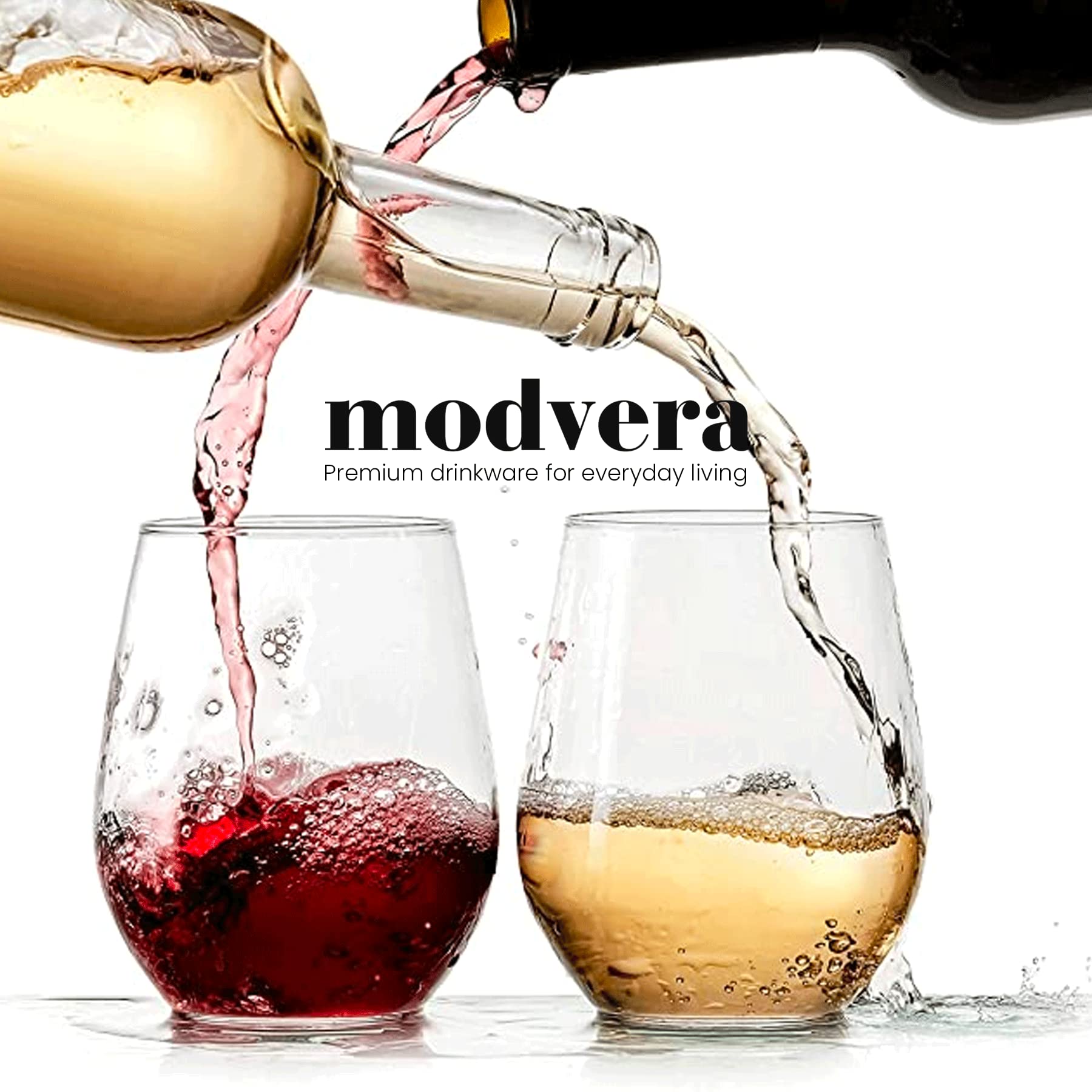 Modvera copa sin tallo diseñada para mejor aeración y experiencia de vino.