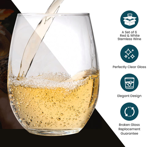 Modvera copa sin tallo, ideal para vinos blancos o tintos en cualquier ocasión.