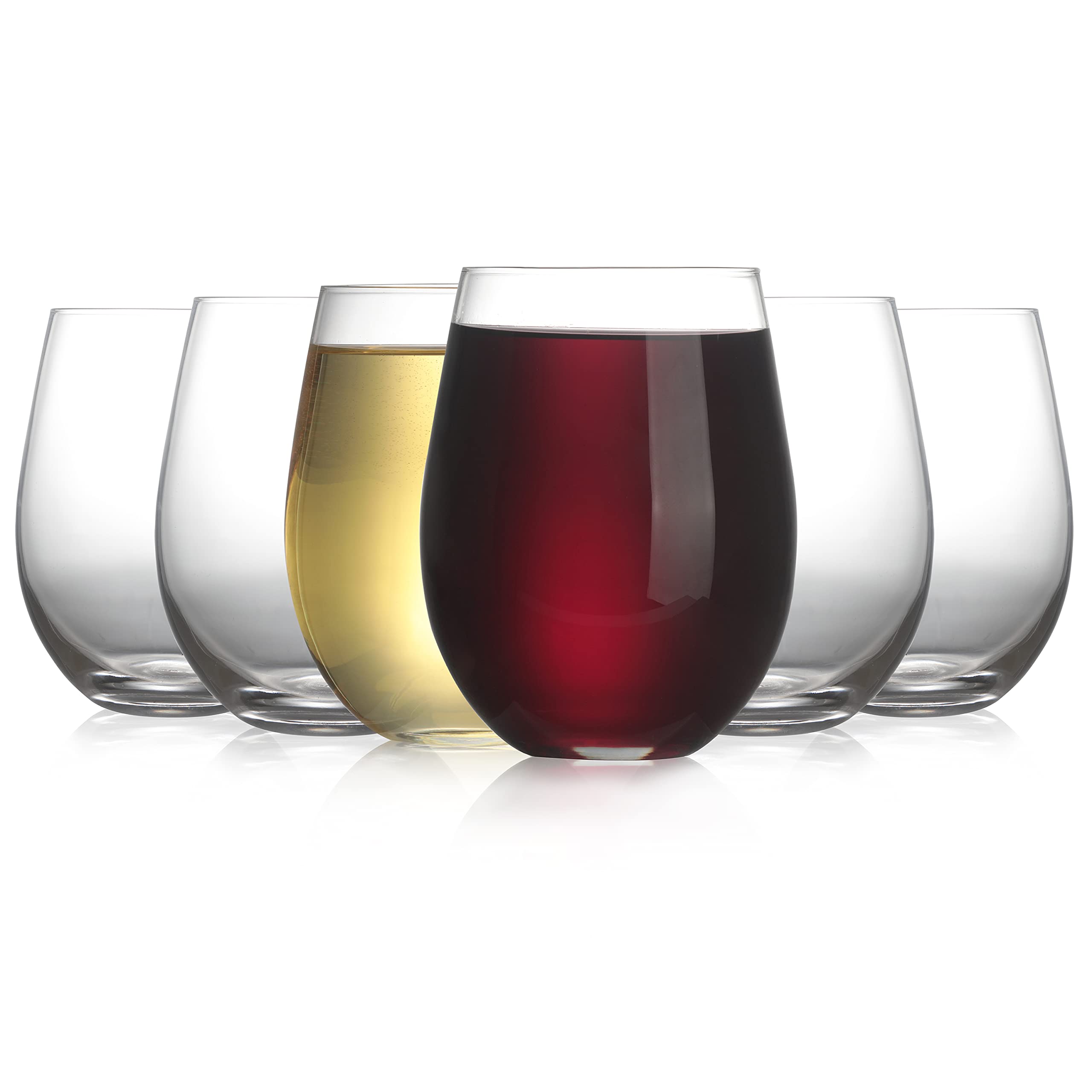Modvera copa sin tallo 18oz, conjunto de 6, ideal para servir vinos con estilo.