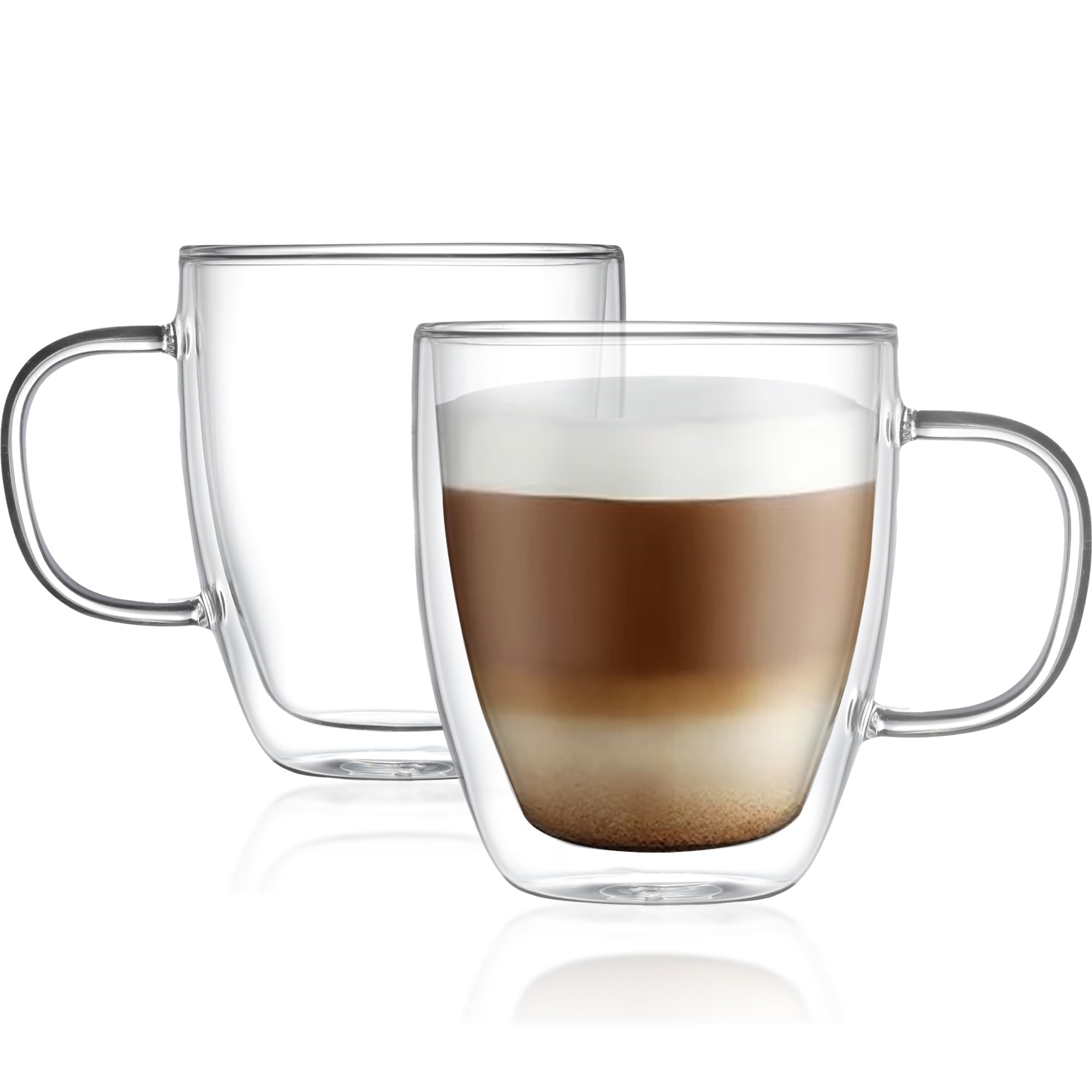 Modvera tazas de café caliente con vidrio doble muestran elegancia y funcionalidad.