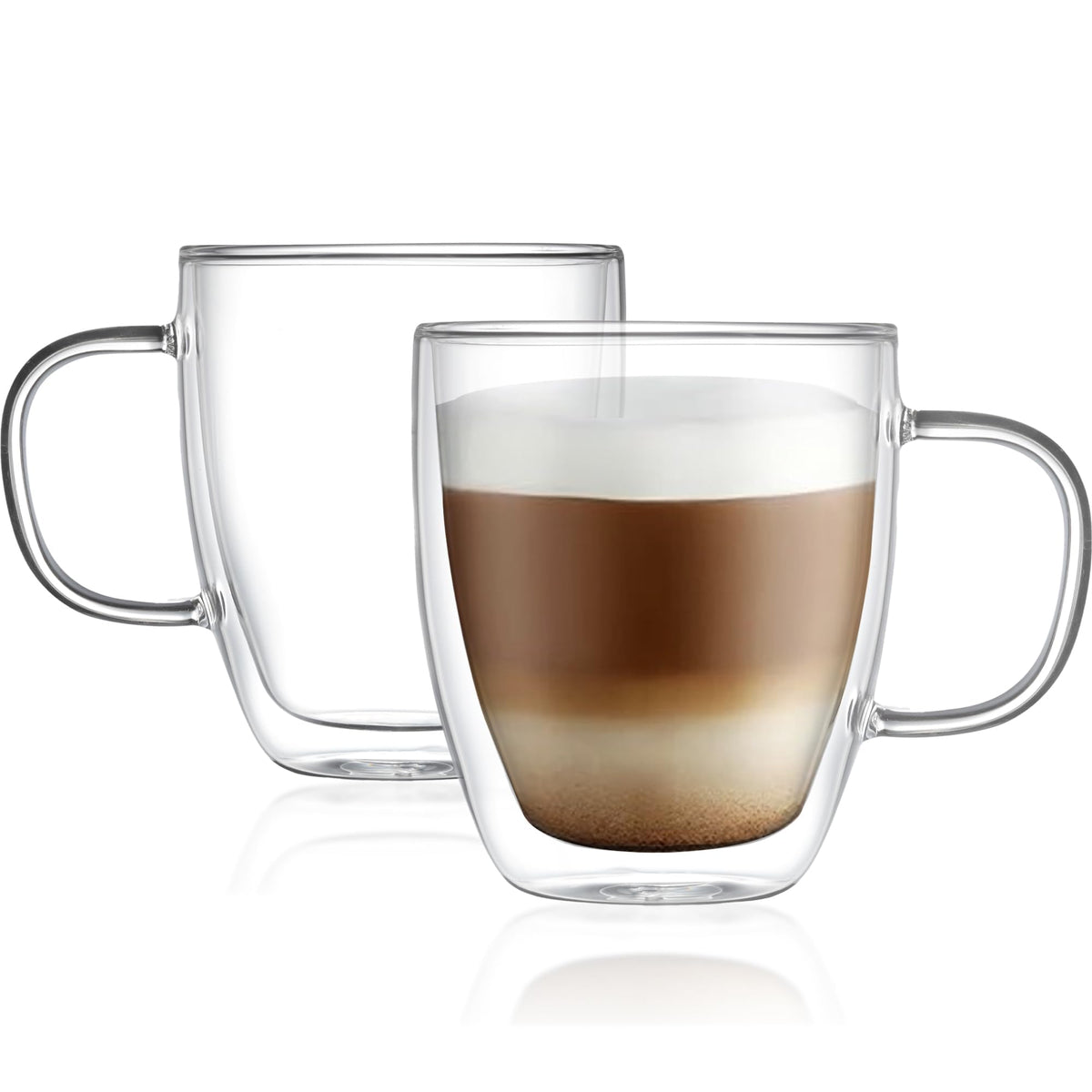Modvera tazas de café caliente con vidrio doble muestran elegancia y funcionalidad.