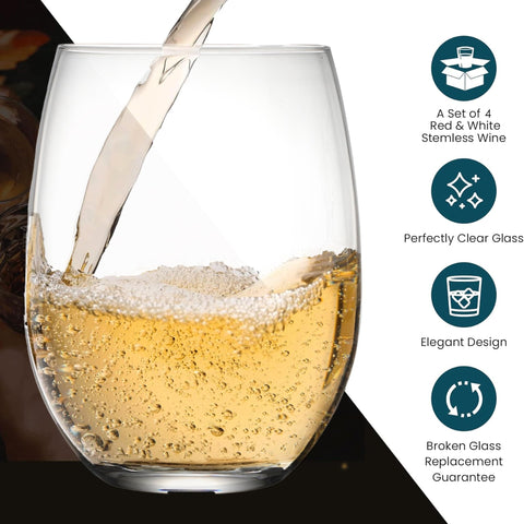 Modvera vaso sin tallo con borde resistente a astillas