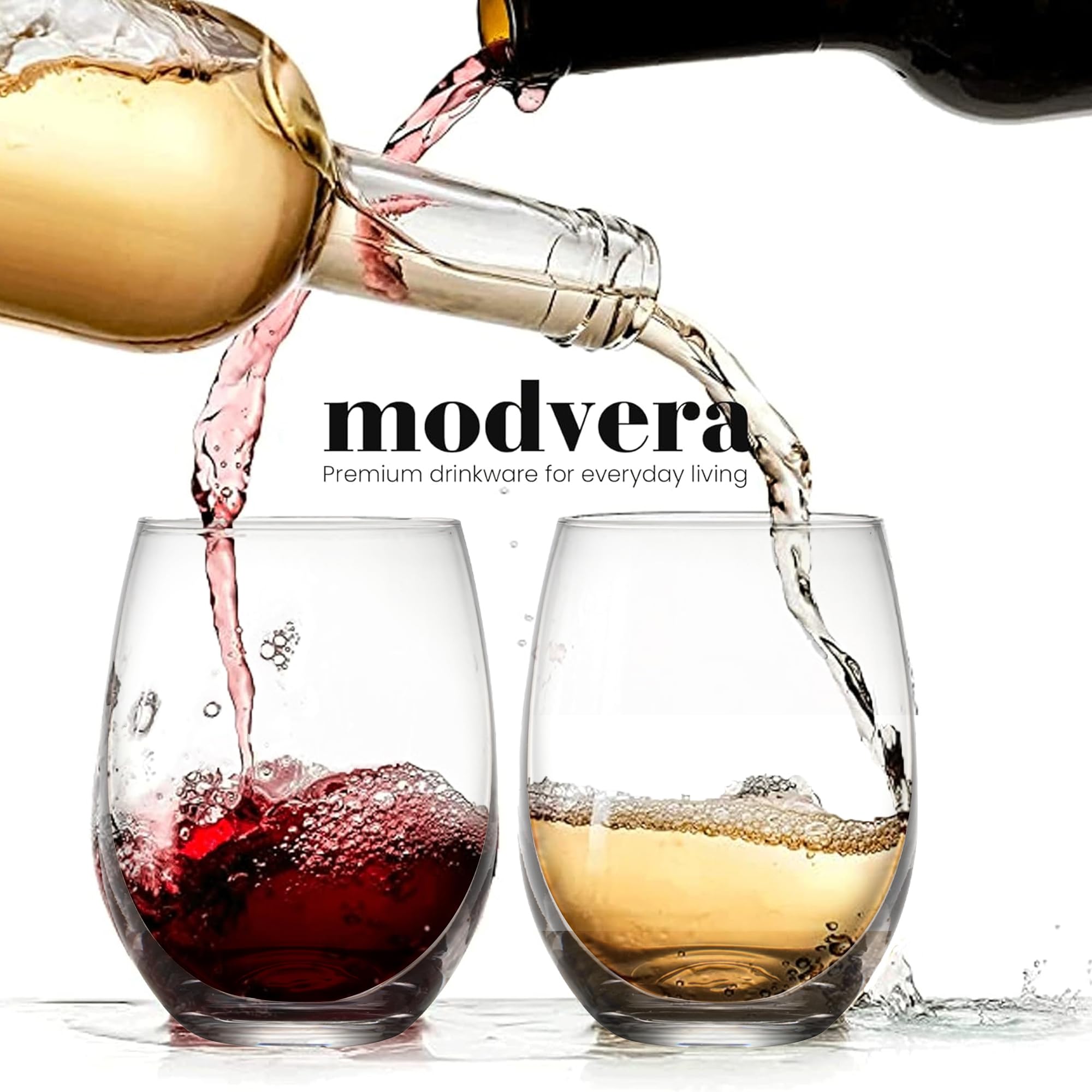 Modvera vaso sin tallo cristal claro con aspecto sofisticado