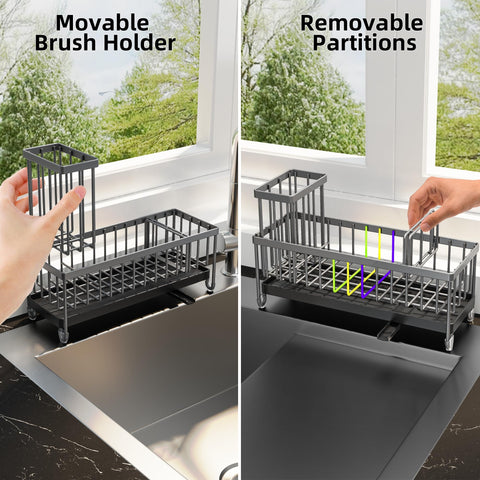 Moforoco escurridor para cepillos mantiene los cepillos en su lugar.