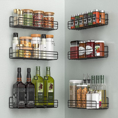 Moforoco especiero mural 6pack: organizador compacto para especias al alcance