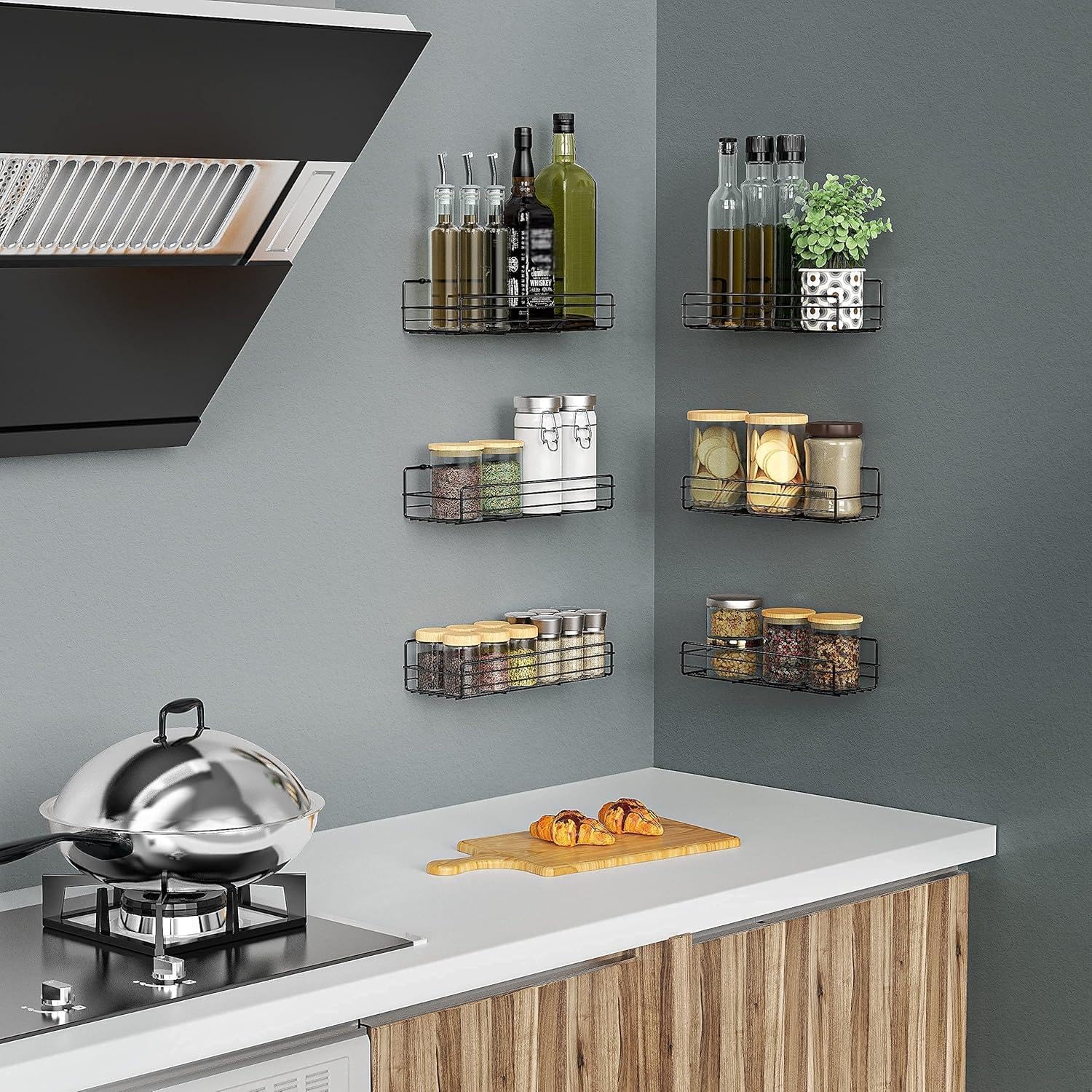 Moforoco estante especias pared 2filas: aprovecha espacio y simplifica la cocina
