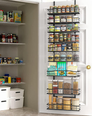 Moforoco estantes medianos para frascos y productos de cocina, acceso fácil.