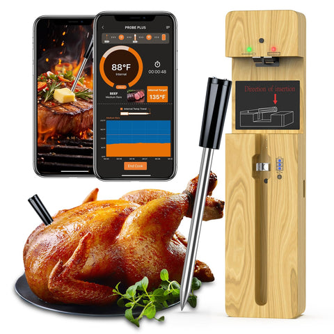 Termómetro de carne inalámbrico MOGUNDAM con pantalla digital para cocción precisa