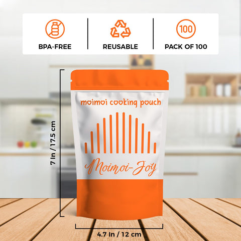 MOIMOI-JOY bolsas reutilizables libres de BPA para recetas seguras.