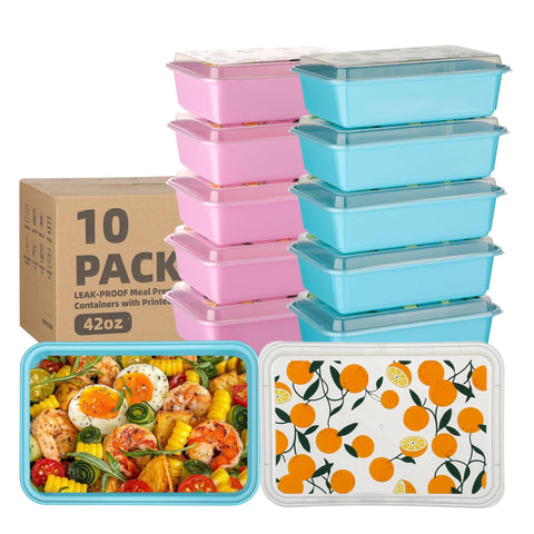 Moiturti contenedores 42oz con gran capacidad para porciones grandes.