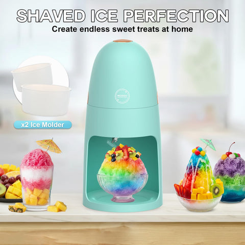MOJOCO Maquina de hielo raspado, hielo fino para postres como bingsu