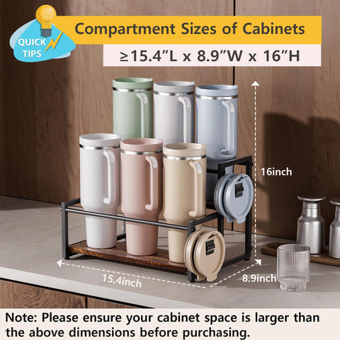 MOJOHAND organizador de botellas Owala 40 oz, facilita acceso y almacenamiento ordenado