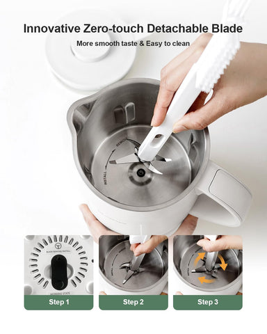 MOKKOM cuchillas desmontables de 8 hojas para limpieza sencilla
