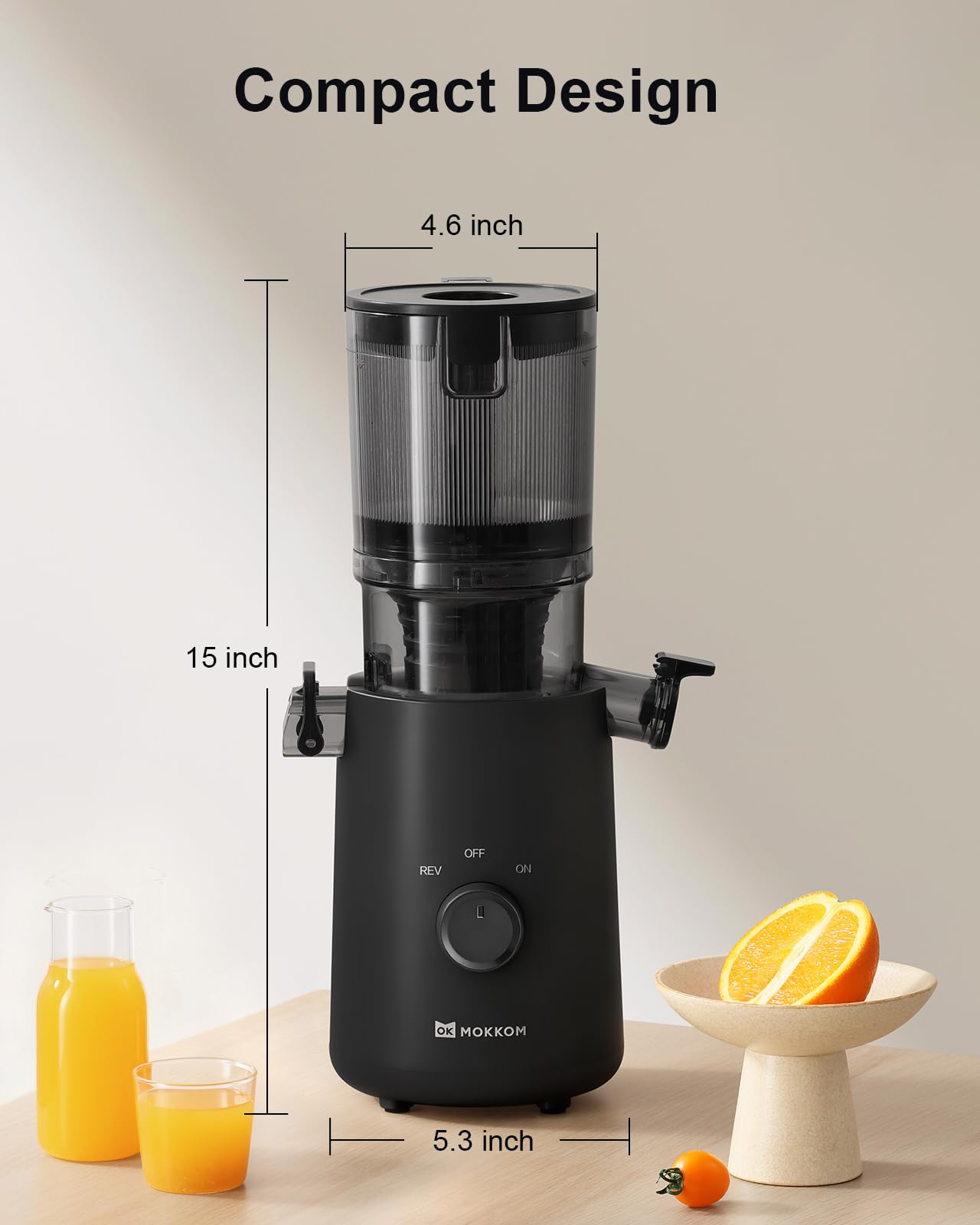 MOKKOM jugo suave con sedimentación reducida y sabor natural.