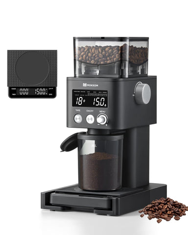 MOKKOM molinillo con balanza removible para medición exacta de café