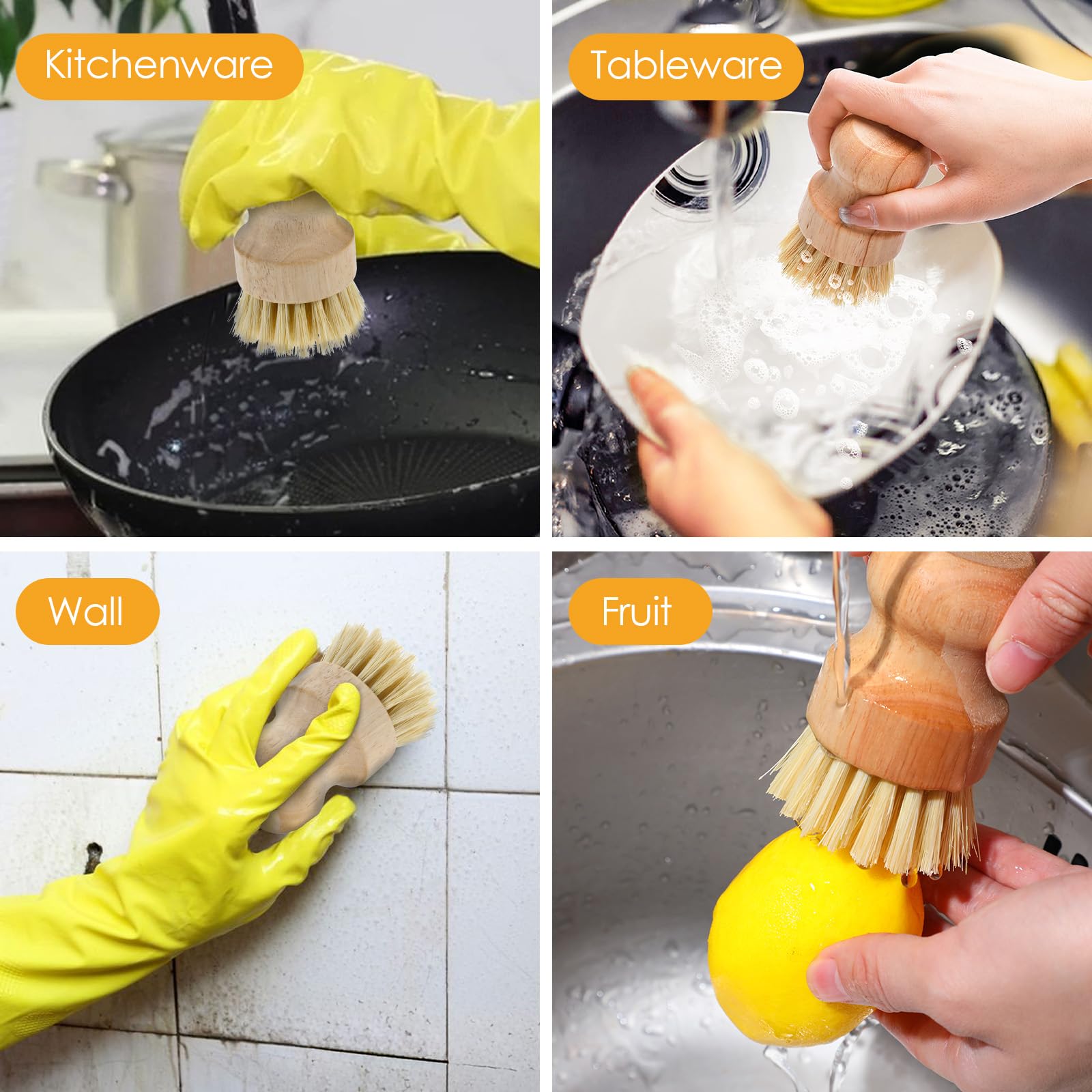 Molain mango ergonómico, cómodo al limpiar platos y utensilios.