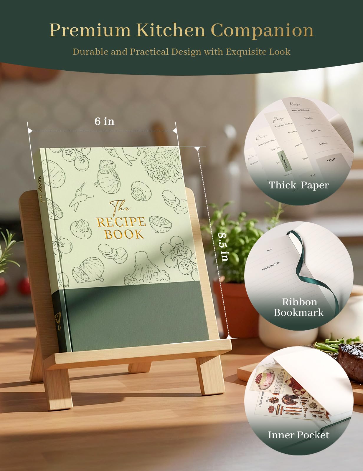 Molekaus libro de recetas, guía de conversiones de cocina integrada para recetas rápidas