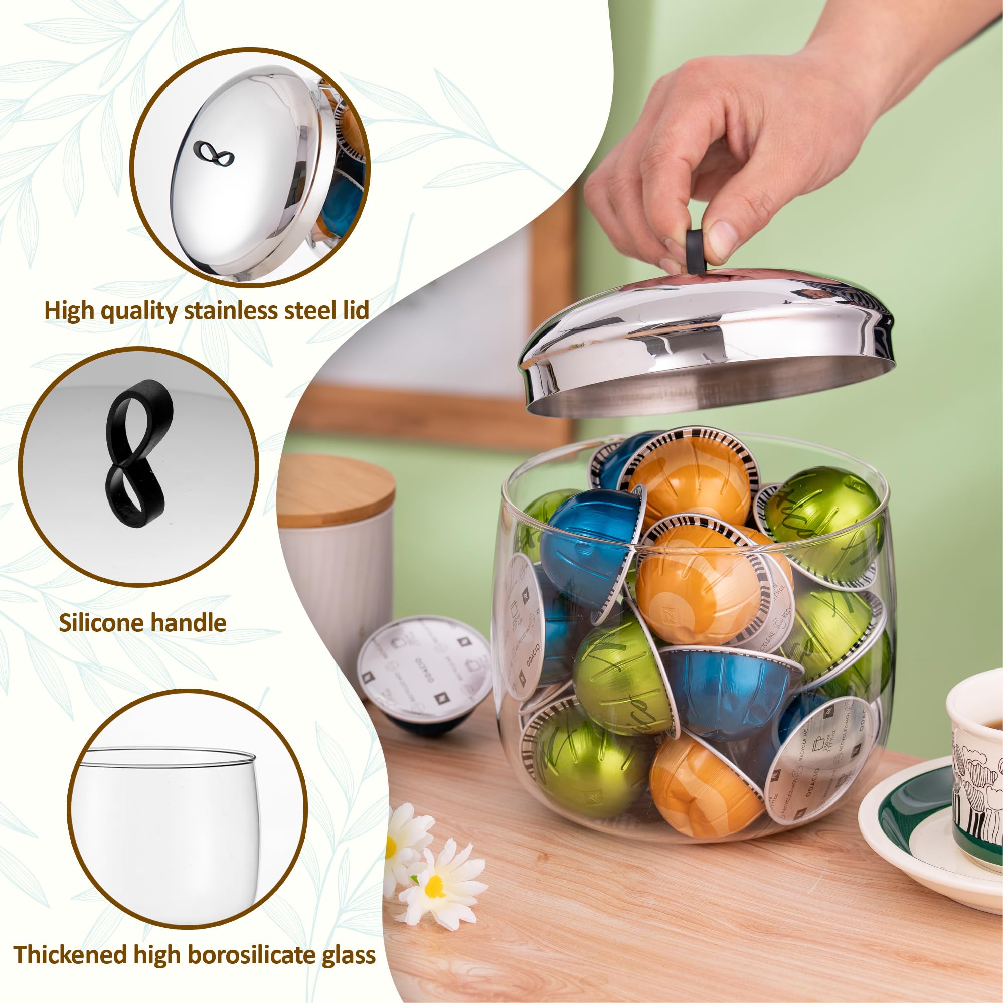 MOLFUJ sistema para Keurig K-Cup, almacenamiento práctico y compacto.