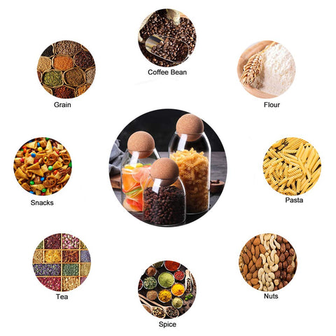 MOLFUJ frasco cristal para arroz y harina, almacenamiento ordenado