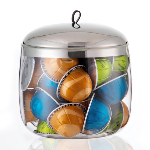MOLFUJ portapods de café en cristal, acceso fácil y organización elegante.