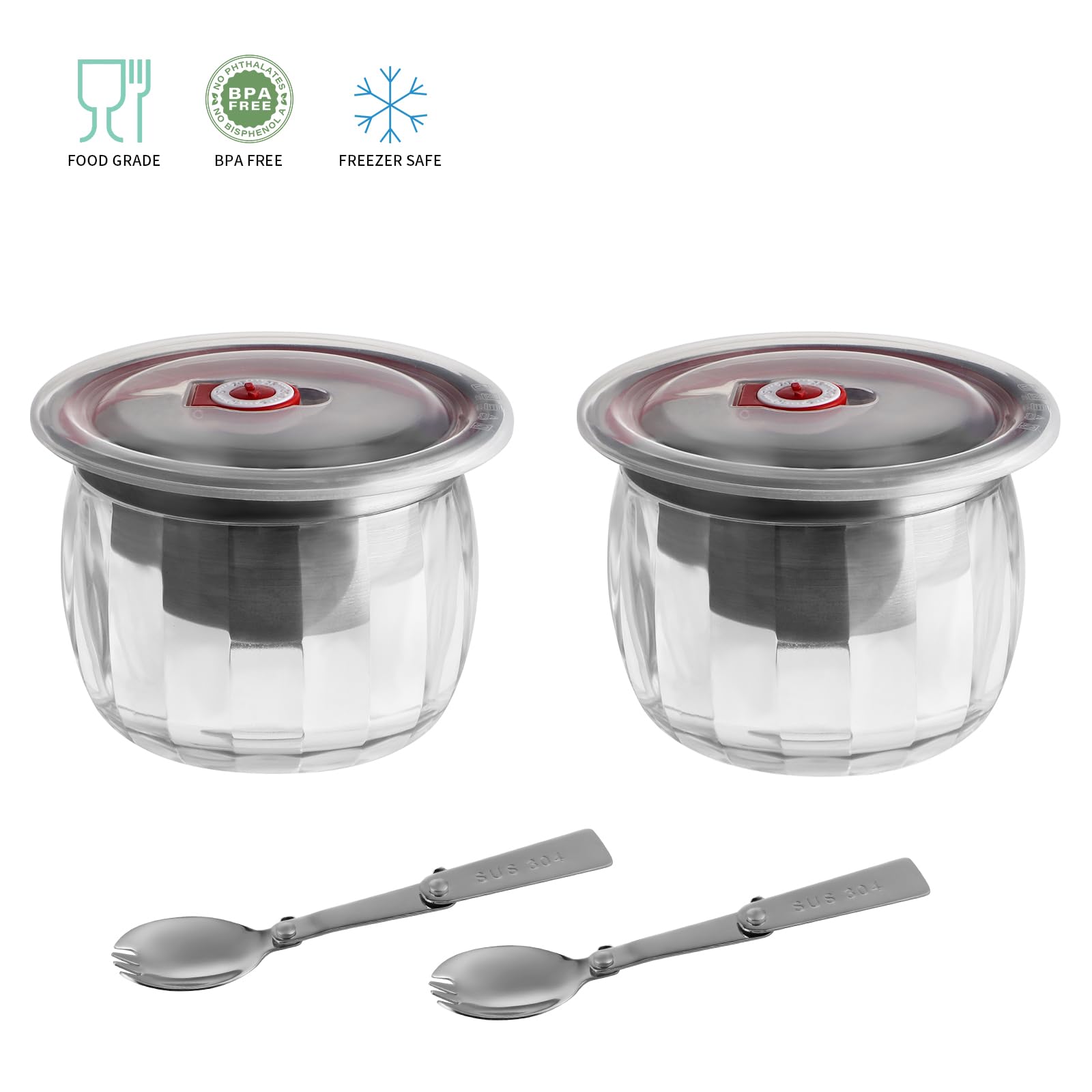 Moligou tazón para salsas inoxidable, ideal para servir en reuniones.