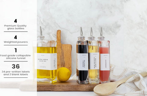 Molimoli dosificador dorado, caudal preciso para aceites y aderezos.
