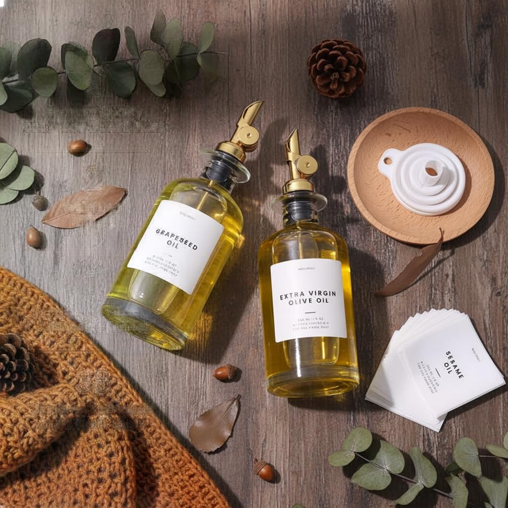 Molimoli conjunto dispensadores aceite vinagre para organización estética