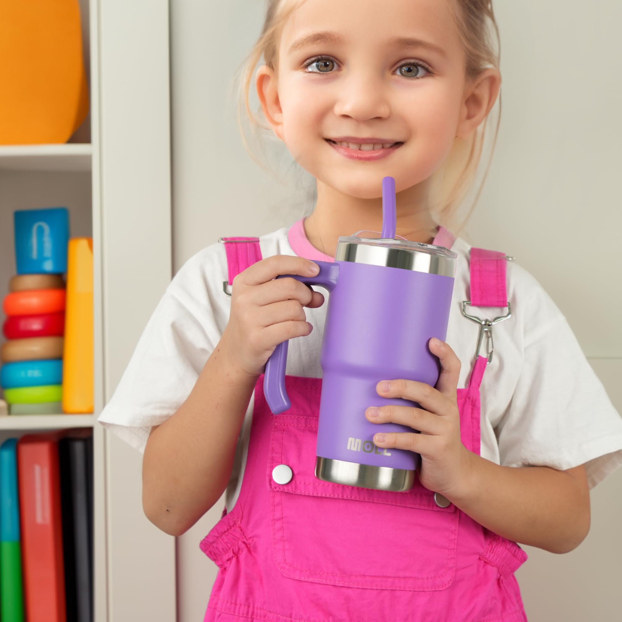 Mollcity Vaso infantil uso diario, ligero y fácil de transportar.