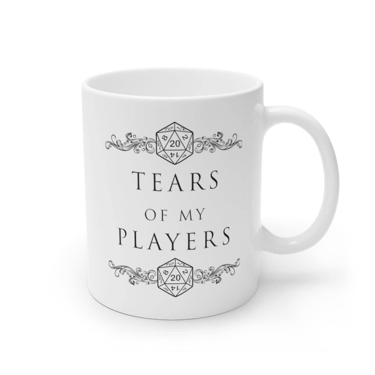 Taza Tears Of My Players impresión en dos caras, diseño visible desde cualquier ángulo