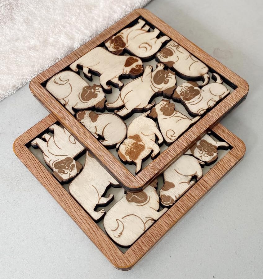 Momapopup posavasos pug regalo ideal para fans de los pug.