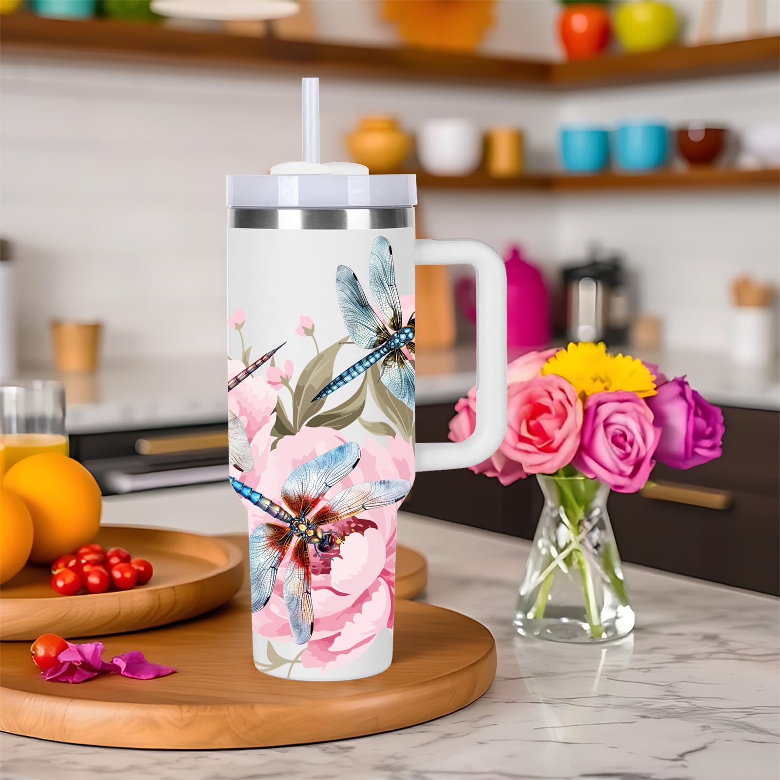 momocici acabado polvo libelula tumbler, agarre firme y resistencia a la humedad.
