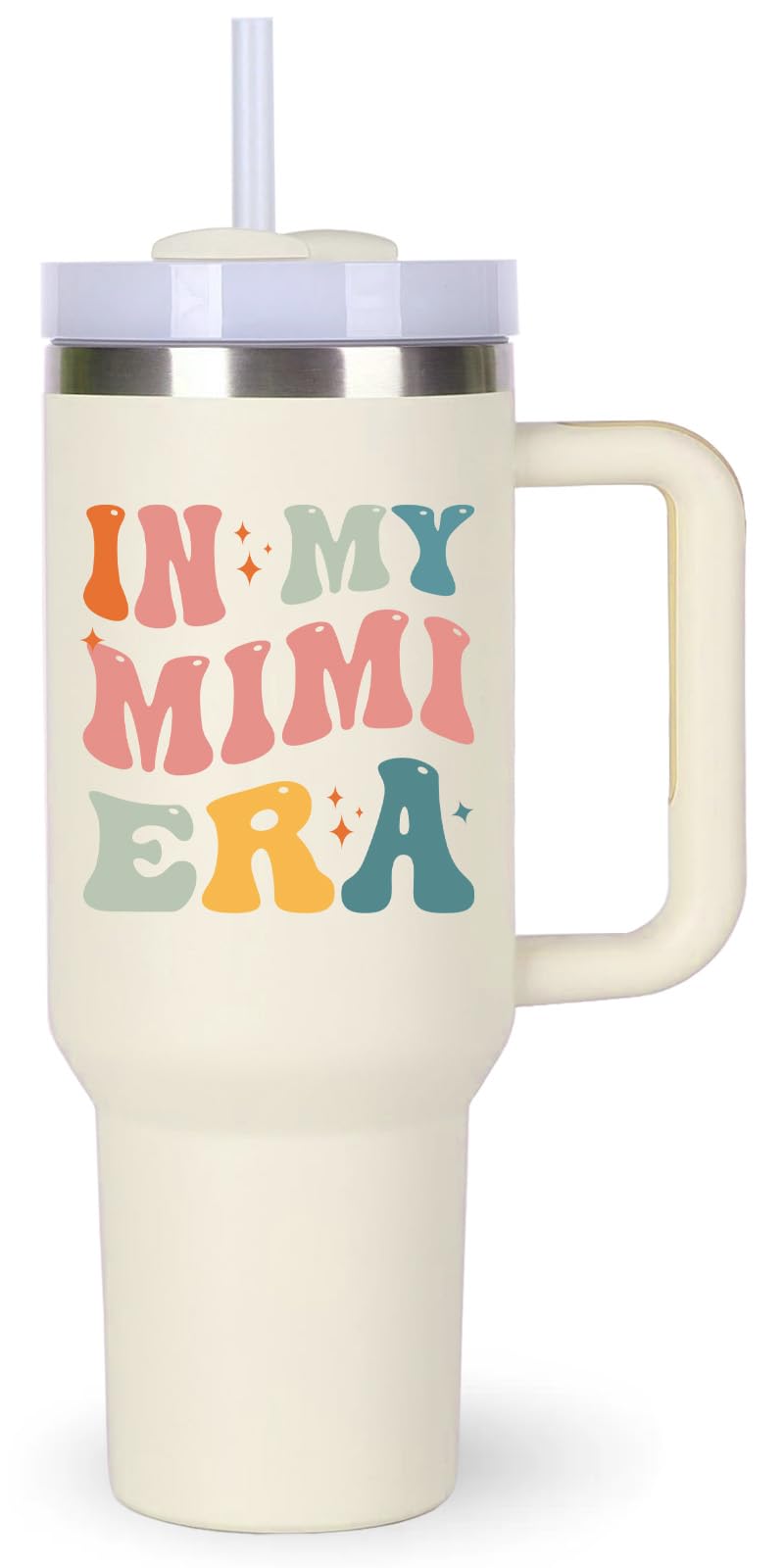 momocici Mimi Cup 40oz con manija, cómodo para llevar y beber en movimiento.