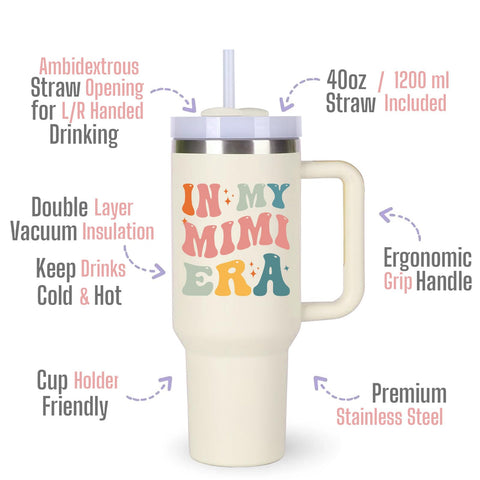 momocici Mimi Cup con doble aislamiento, mantiene bebidas frías o calientes todo el día.