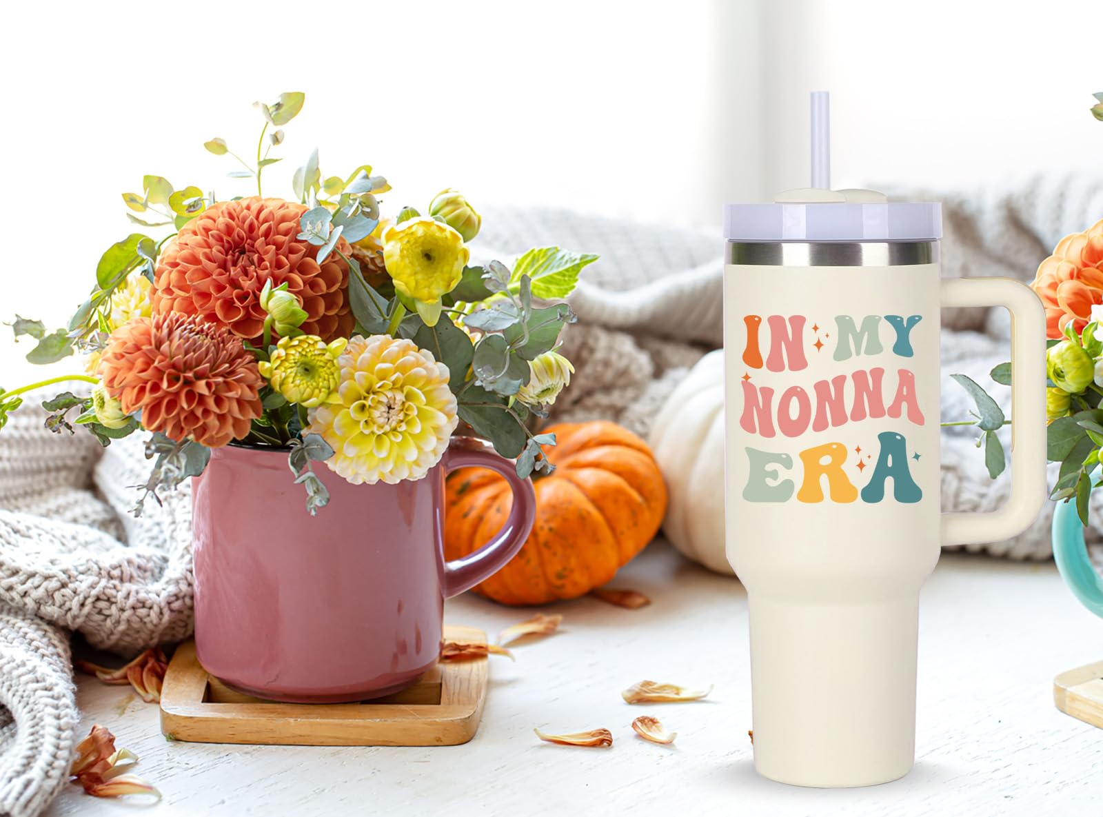 momocici Nonna vaso termico 40oz para coche, cabe en portavasos y es práctico.