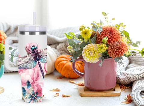momocici regalo para mujeres libelula tumbler, perfecto para cumpleaños o Navidad.