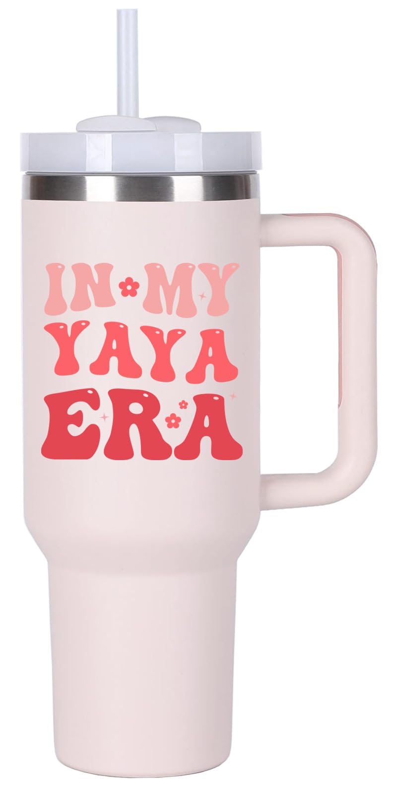 Vaso térmico momocici 40 onzas con asa para Yaya era, mantiene frío o caliente todo el día.