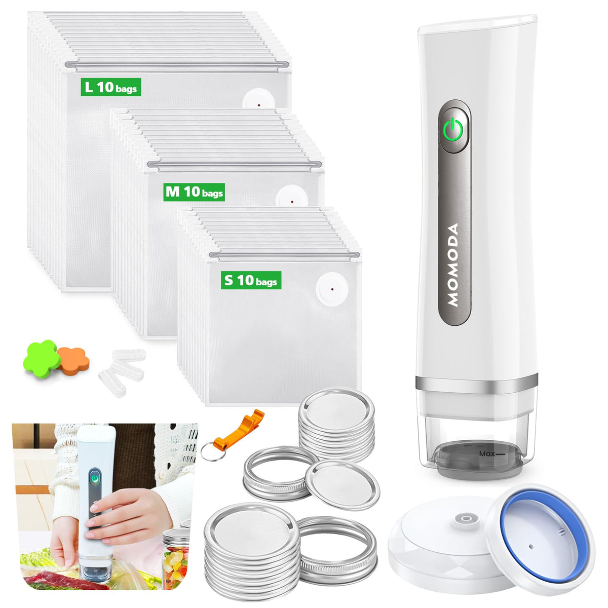 MOMODA bolsas-sous-vide 30 unidades para almacenamiento reutilizable