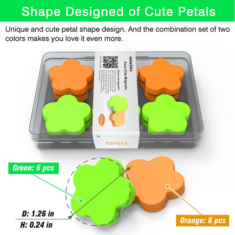 Momoda imanes verde sostienen bolsas con alimentos grandes de forma estable.
