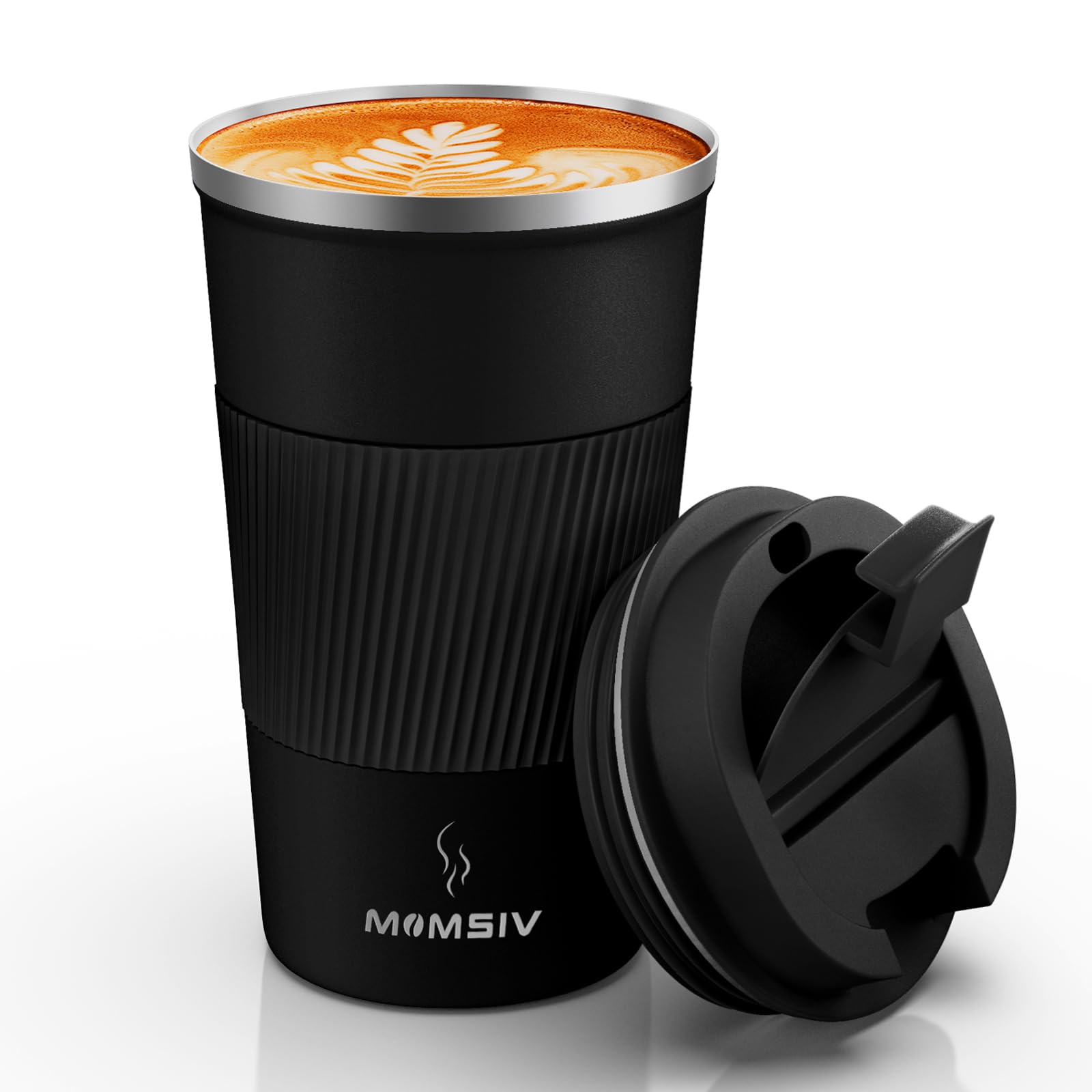 Taza MOMSIV de viaje 17oz aislada para café caliente o agua fría.