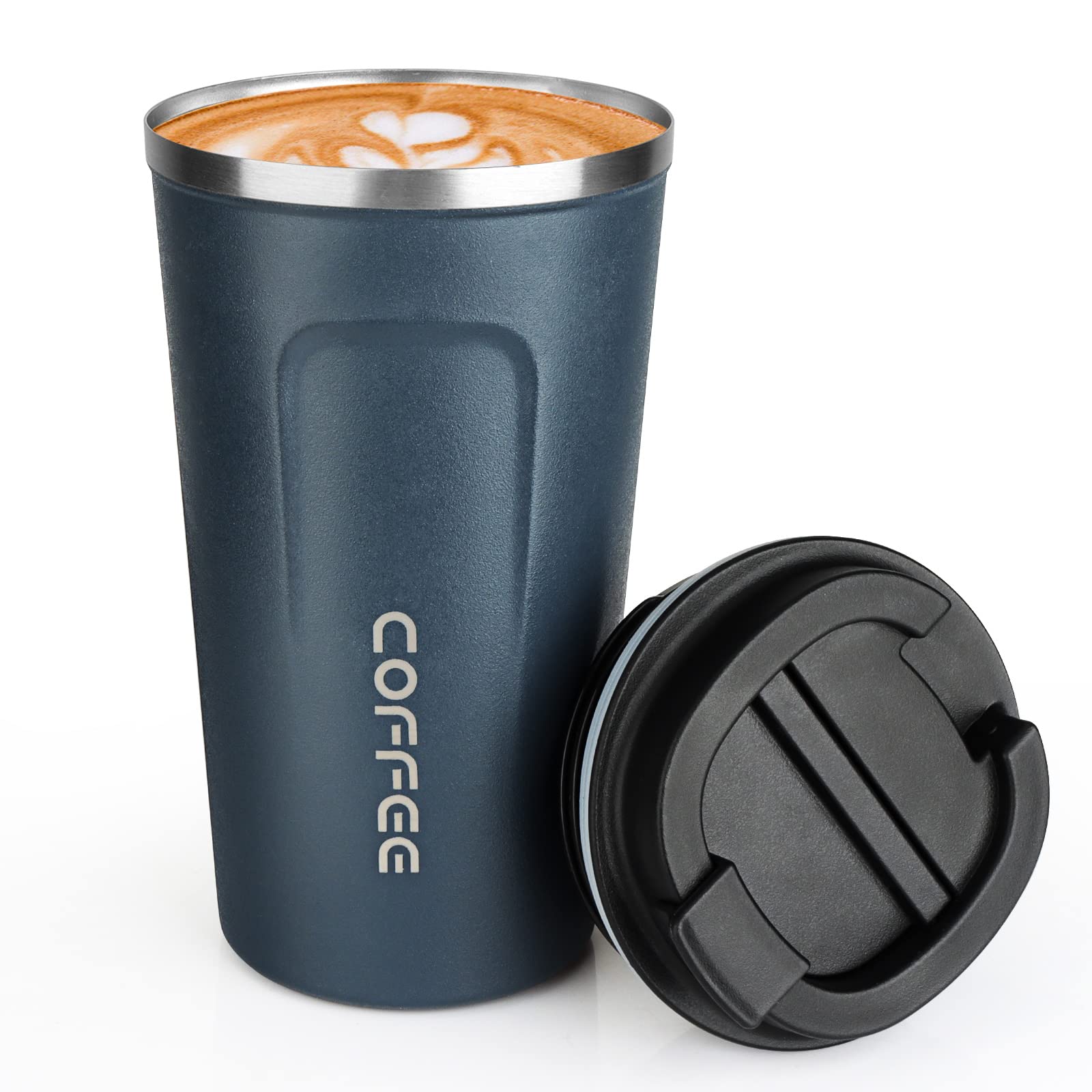 MOMSIV Taza de viaje 17oz, aislada para mantener bebidas calientes o frías.