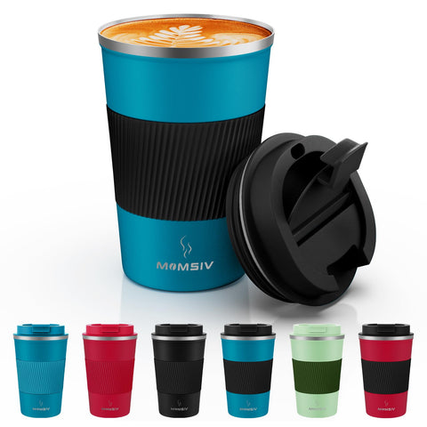 MOMSIV taza de viaje aislada mantiene caliente o fría por horas.