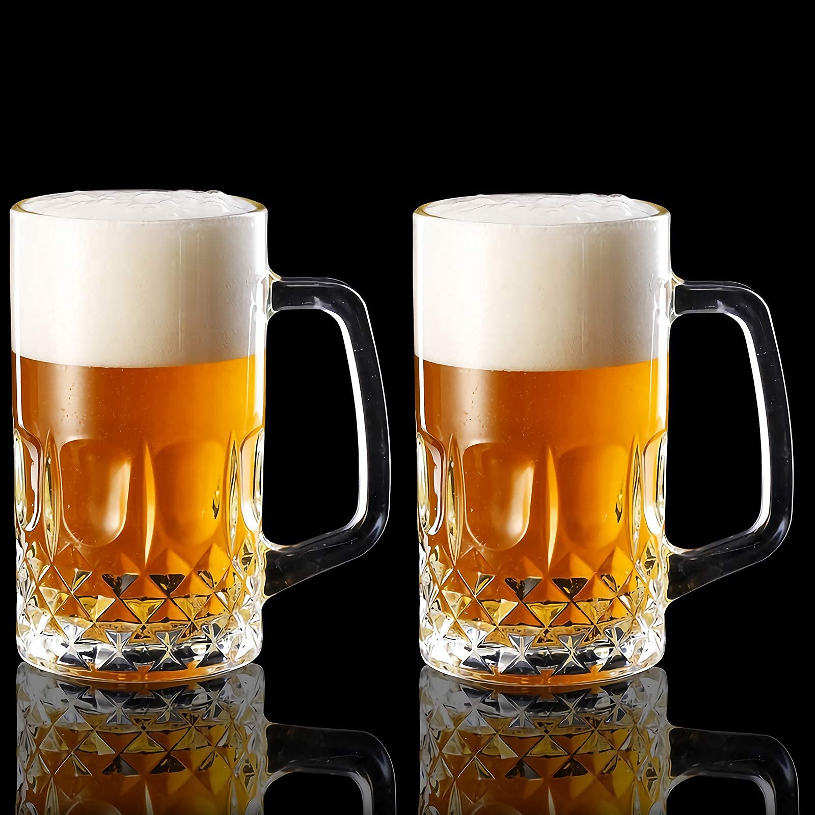 Momugs jarro de cerveza 20 oz con asa, ideal para servir cerveza fría en casa.