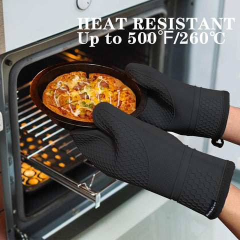 Superficie antideslizante de 0,04 pulgadas en guantes Monbalcon para sujetar objetos calientes