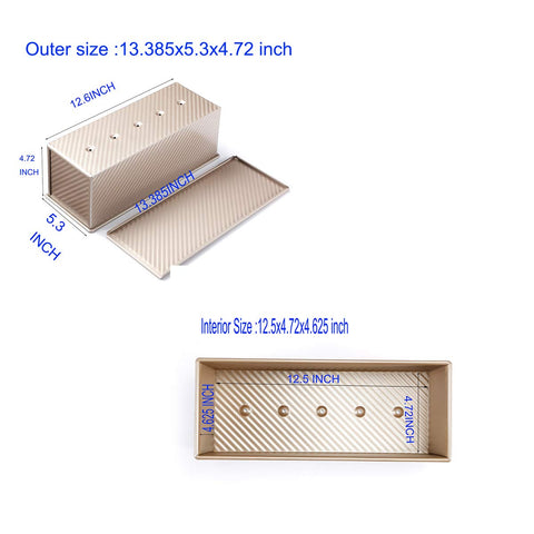 Monfish Pullman pan para uso doméstico, ideal para pan casero y sándwiches.