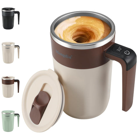 Mongdio Taza Autoagitadora muestra la temperatura en tiempo real para beber a tu ritmo