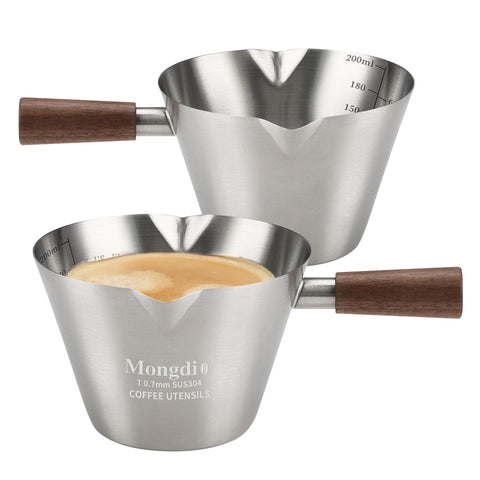 Mongdio tazas medicion espresso en acero inoxidable, duraderas y faciles de limpiar