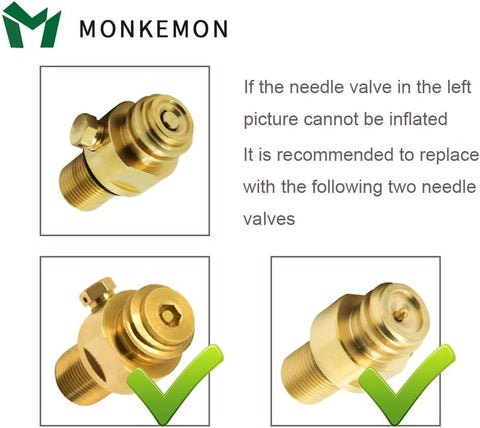 MONKEMON adaptador CO2 CGA320 a TR21-4 con medidor para control de presión