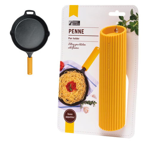 Monkey Business protector de mango en forma de penne para agarre seguro.