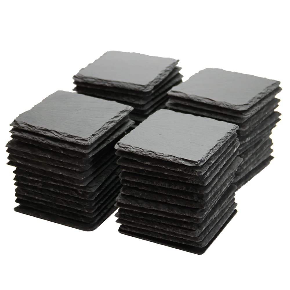 MONKEY SUN posavasos de pizarra negra 4x4, protege superficies con estilo.